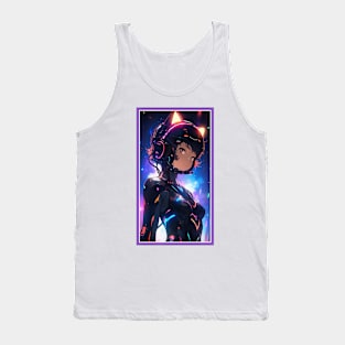 Anime Cute Cat Girl | Quality Anime Girl Artwork | Sci-Fi Manga Girl Anime Art Tank Top